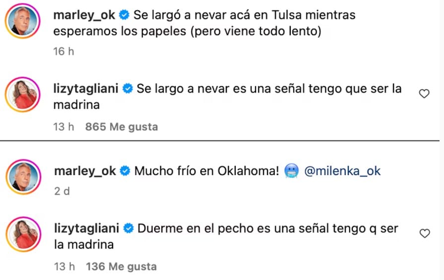 El divertido intercambio entre Lizy Tagliani y Marley