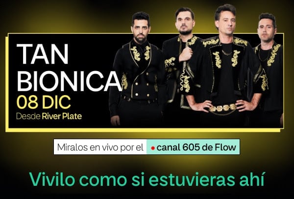 Cómo ver el último show de Tan Biónica por Flow.