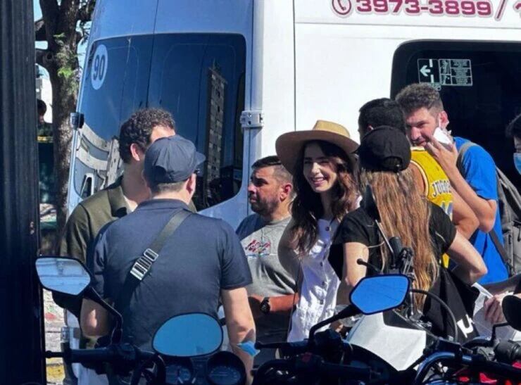 Lily Collins en Buenos Aires.