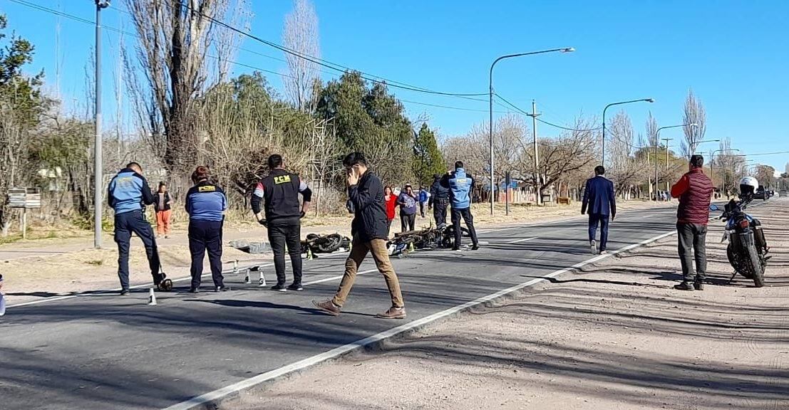 El choque entre las motos ocurrió en la ruta nacional 143.