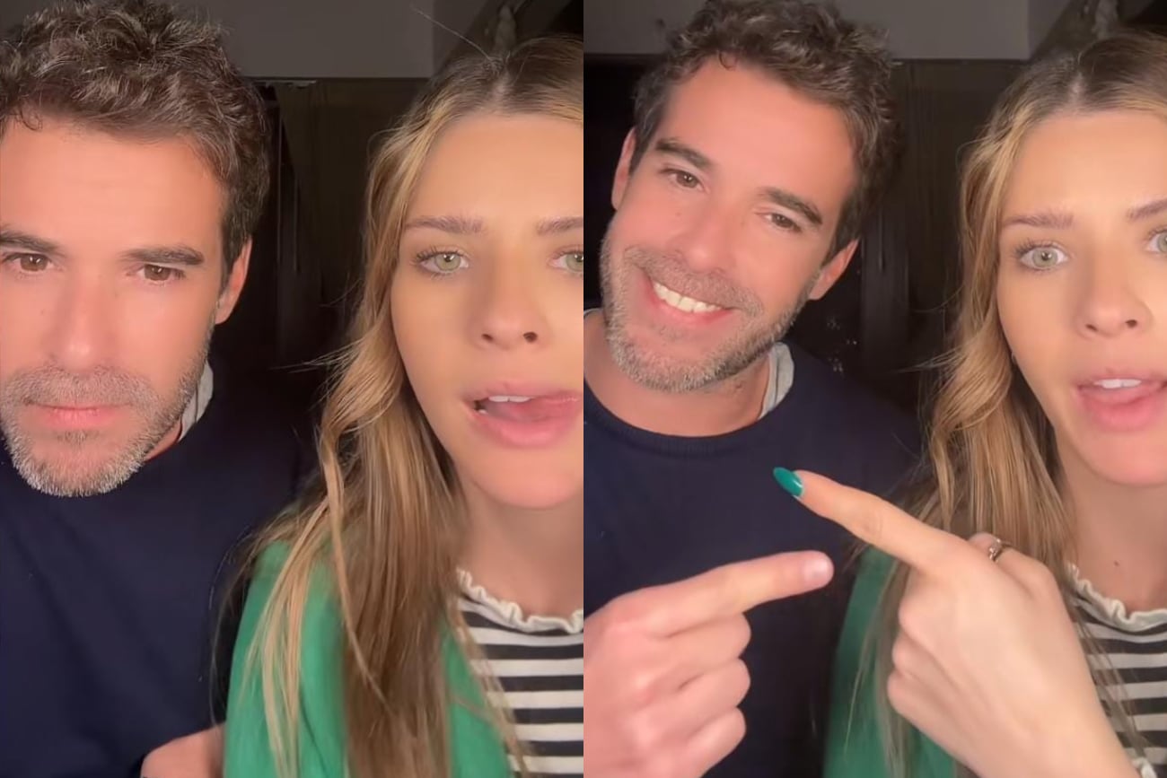 Nicolás Cabré se divirtió con la China Suárez en TikTok. (Captura)