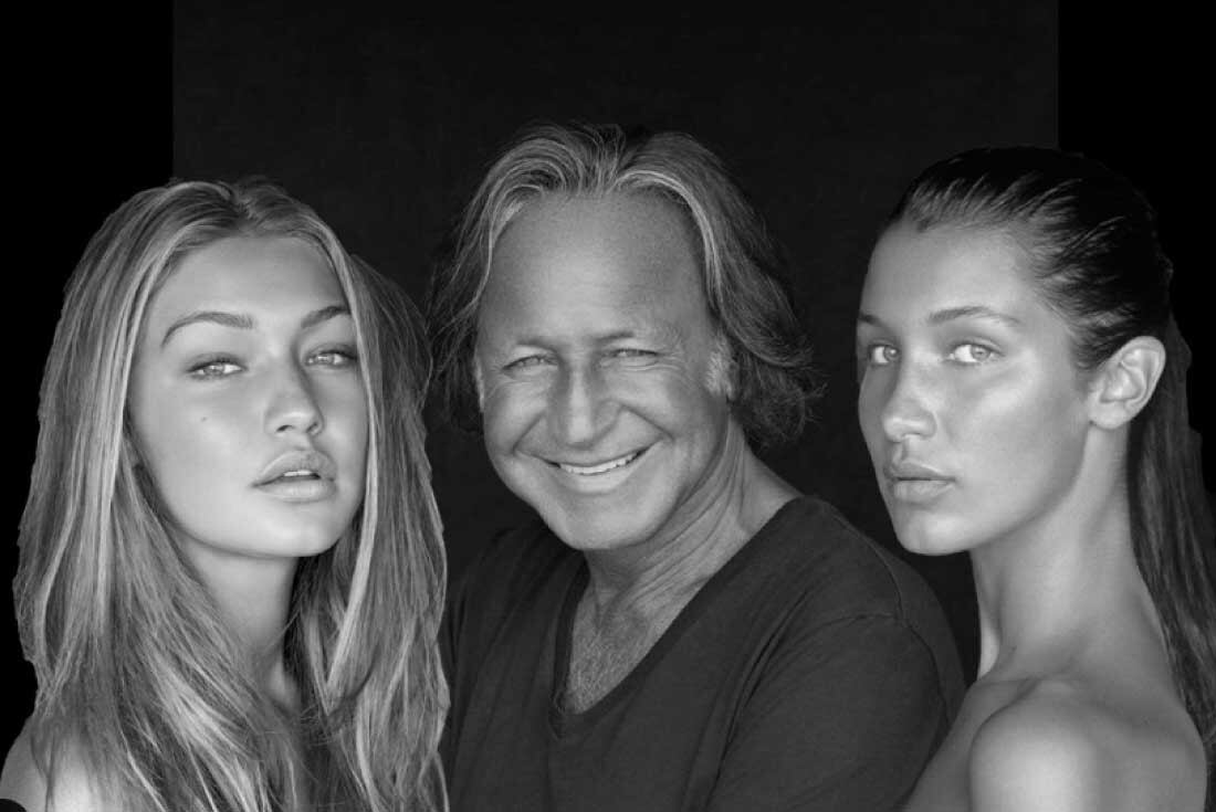 Bella, su hermana Gigi y su padre Mohamed Hadid. (Instagram Mohamed Hadid)