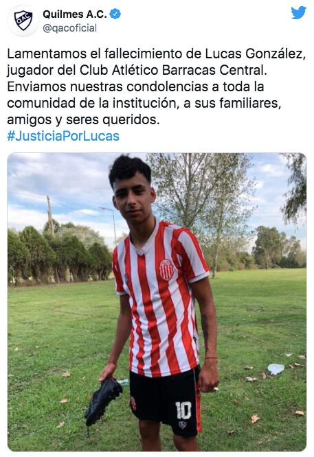 El pedido de Justicia por Lucas de los clubes del fútbol argentino.