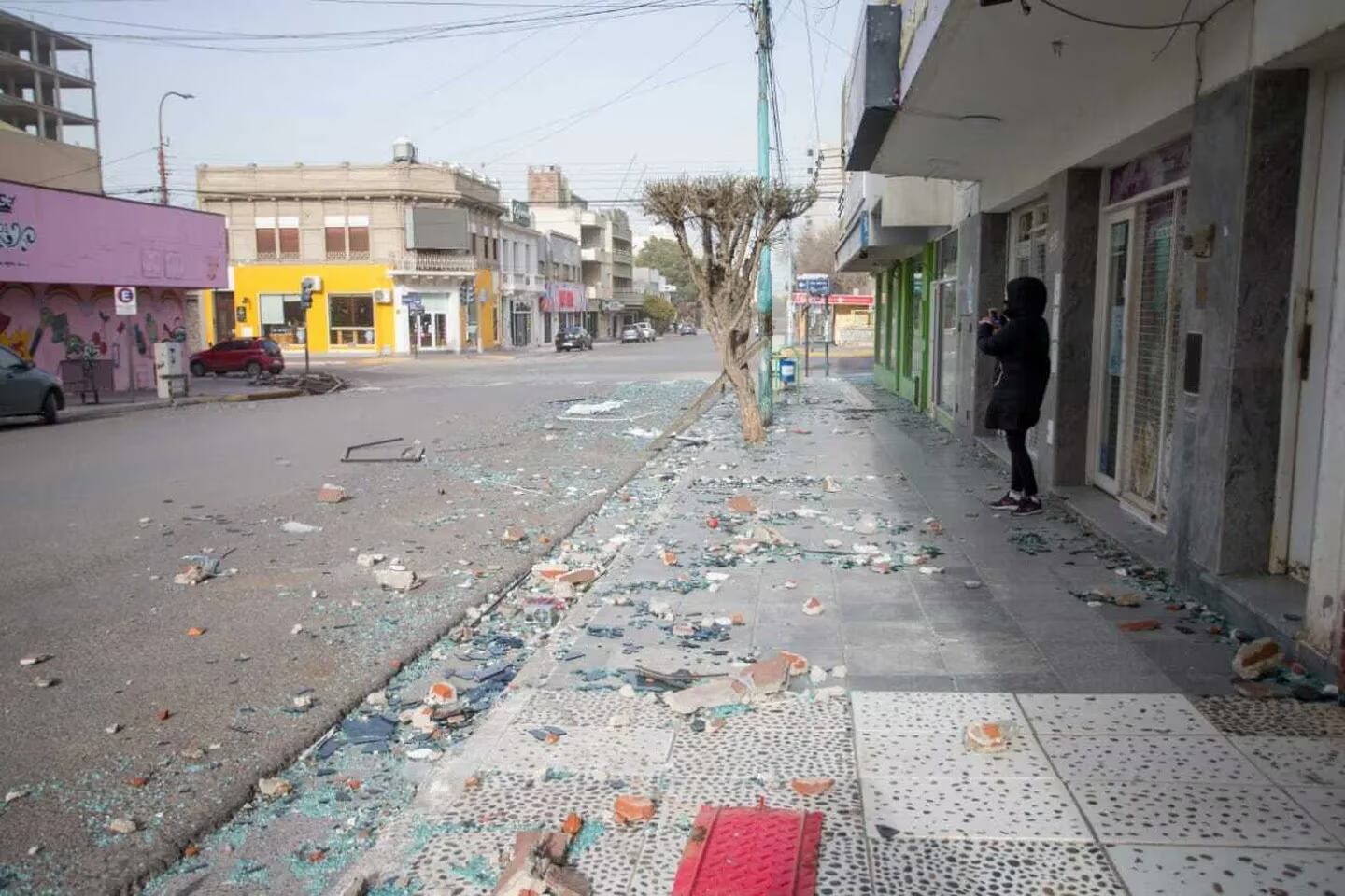 Fuertes ráfagas de viento se hicieron sentir en Comodoro Rivadavia. Foto: Télam.