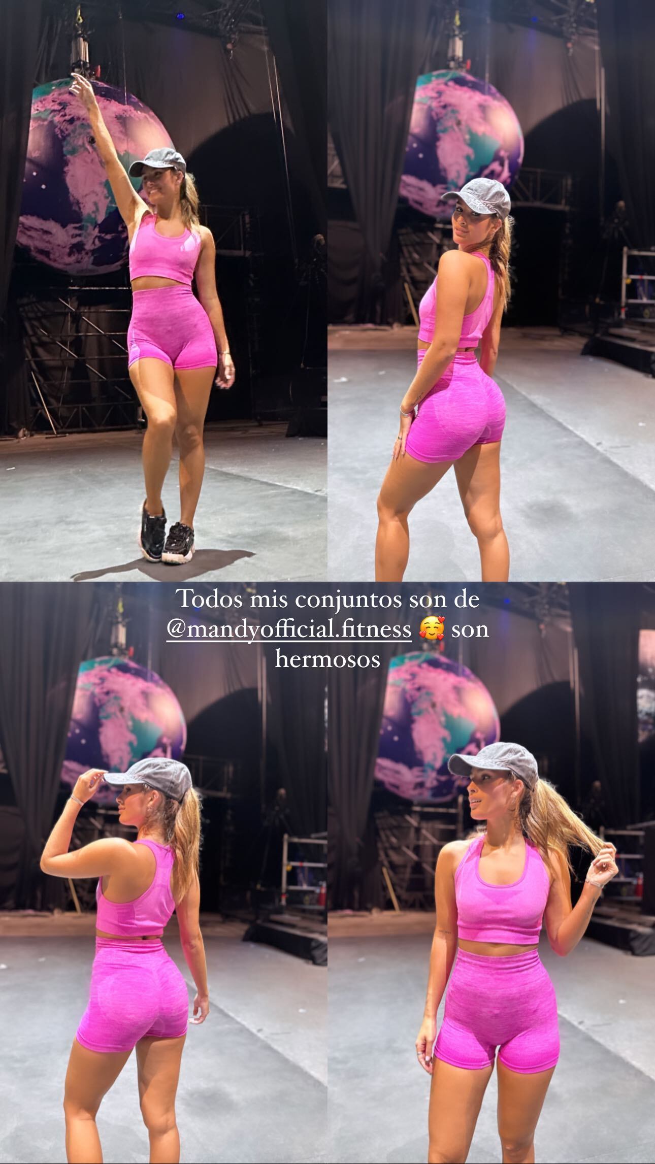 La influencer mostró su conjunto de entrenamiento que usó para ensayar en el espectáculo "Fuerza Bruta". / Foto: Instagram