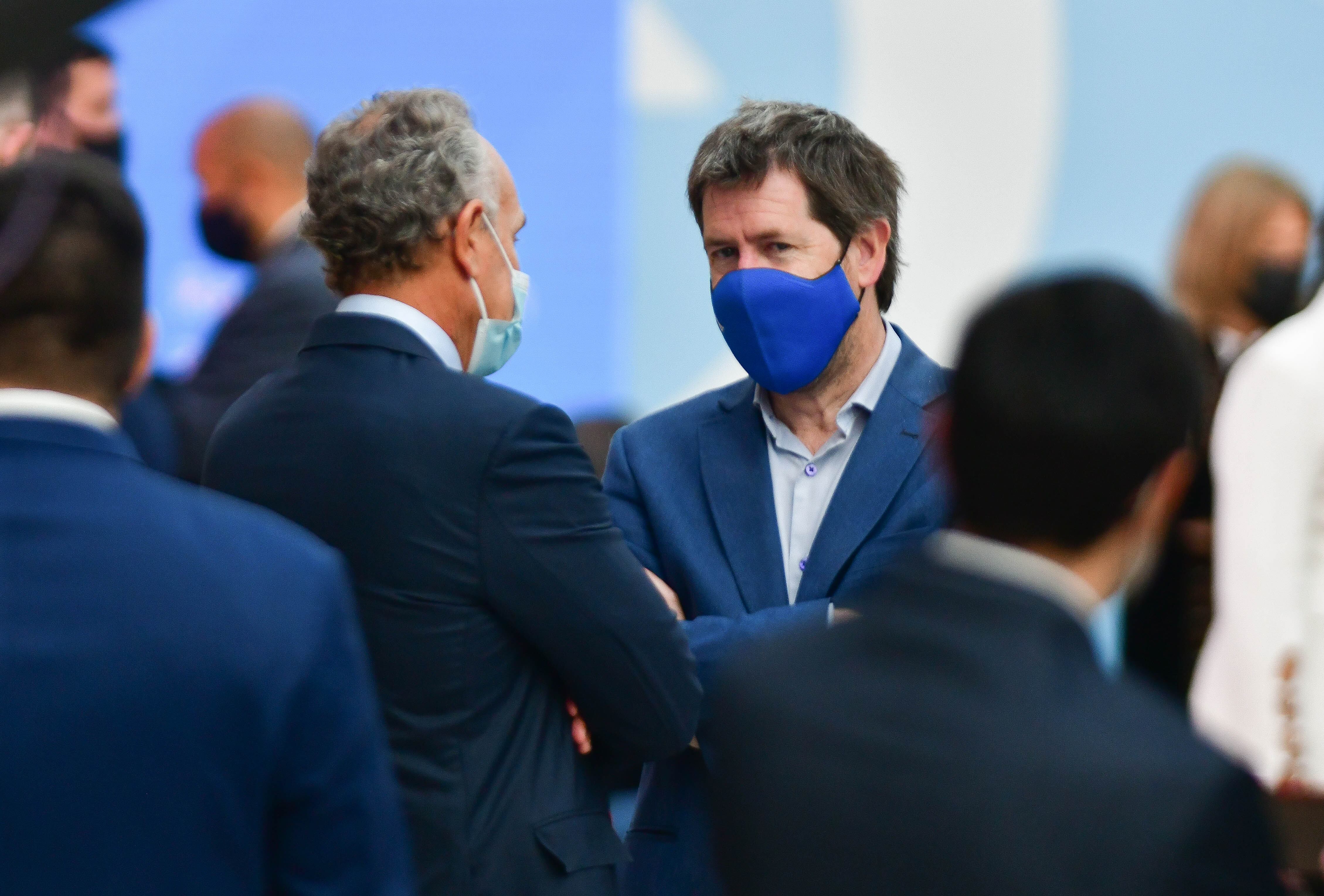 Marcelo Mindlin y Juan Pablo Biondi en Casa Rosada.