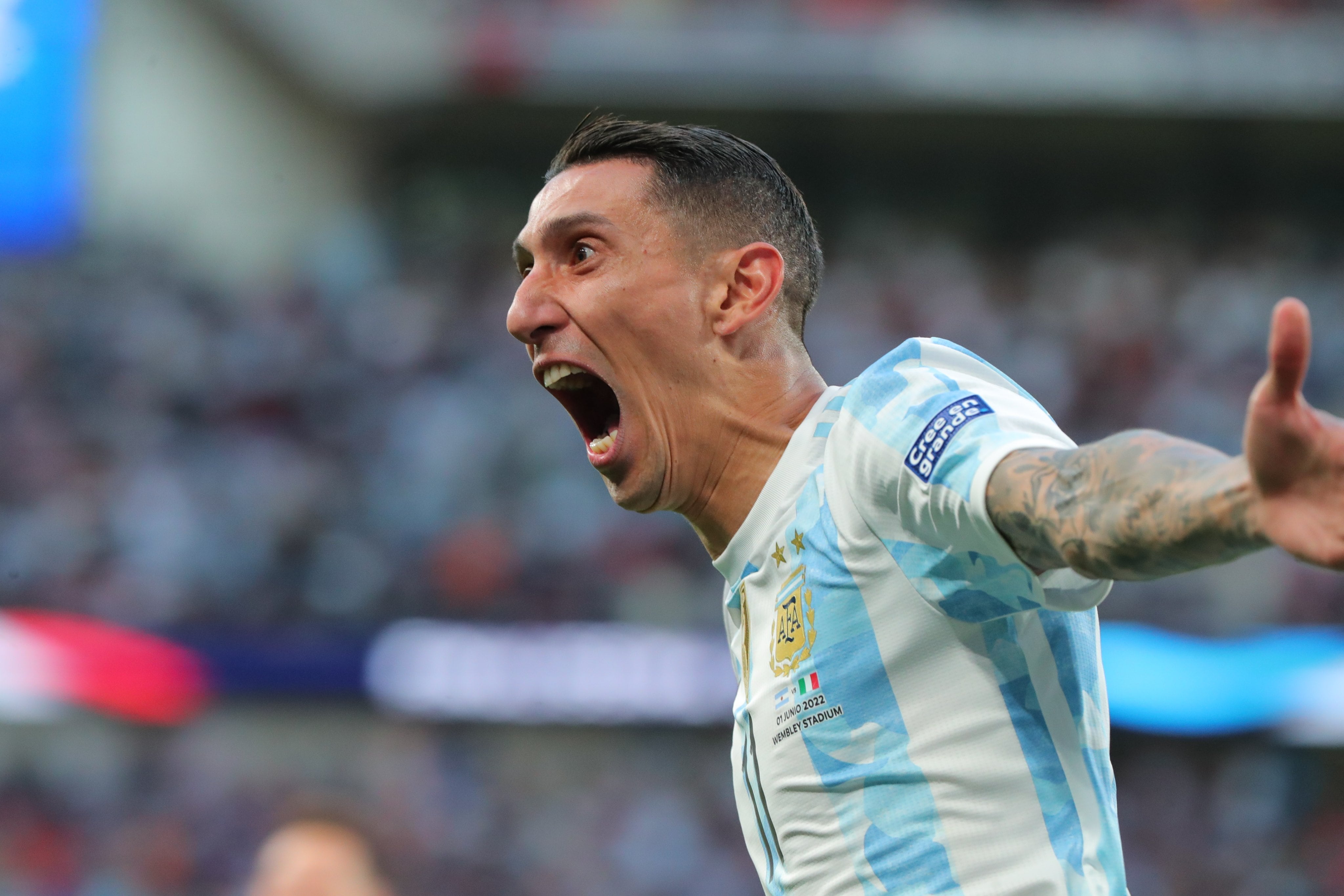 Ángel Di María anotó el segundo gol de la Selección Argentina ante Italia.