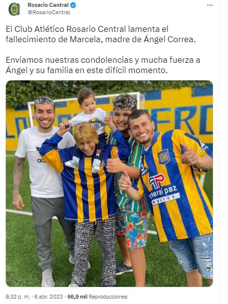 Los clubes enviaron sus condolencias