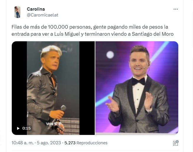 La comparación entre Luis Miguel y Santiago del Moro que fue tendencia en Twitter