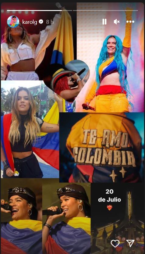 Karol G celebra la independecia colombiana