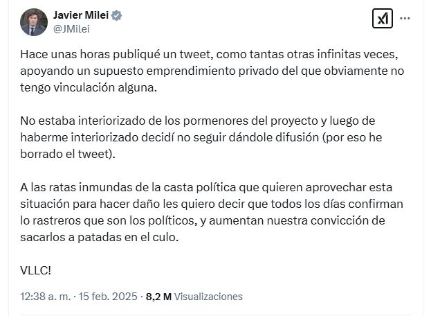 Escándalo criptomoneda: Patricia Bullrich defendió a Javier Milei y apuntó contra la oposición
