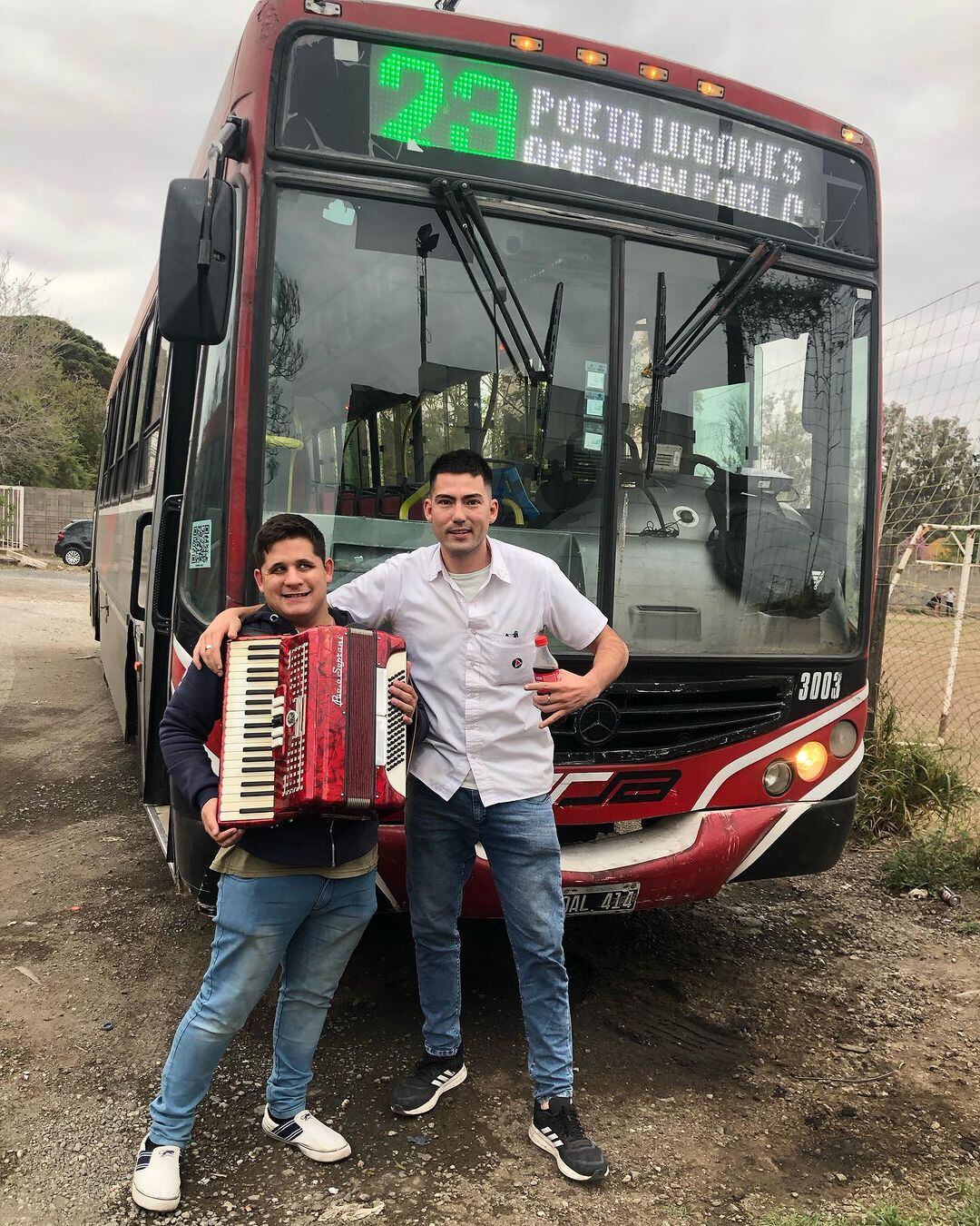 Tomás Álvarez y el chófer de Ersa, Gabriel Vitali.