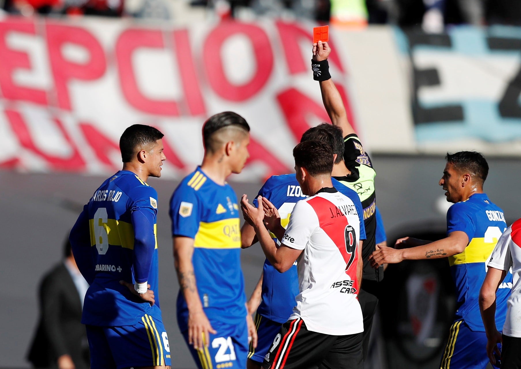 El último Superclásico fue para River y quedó marcado por la expulsión de Marcos Rojo. 