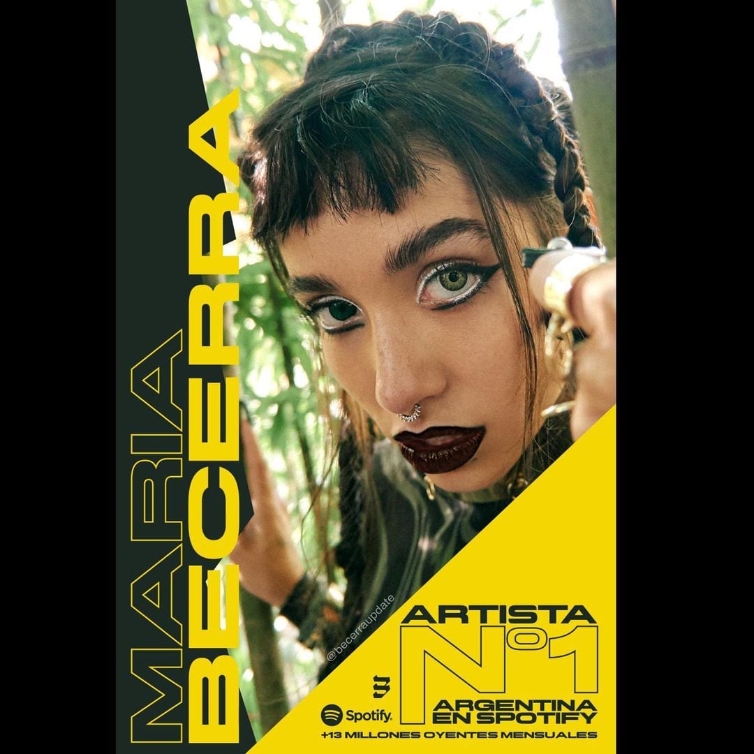 María Becerra la rompe en Spotify. (Instagram)