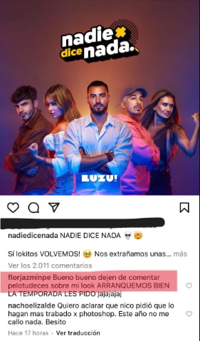 El tajante comentarios de Flor Jazmín Peña luego de que la compararan con Flor Vigna