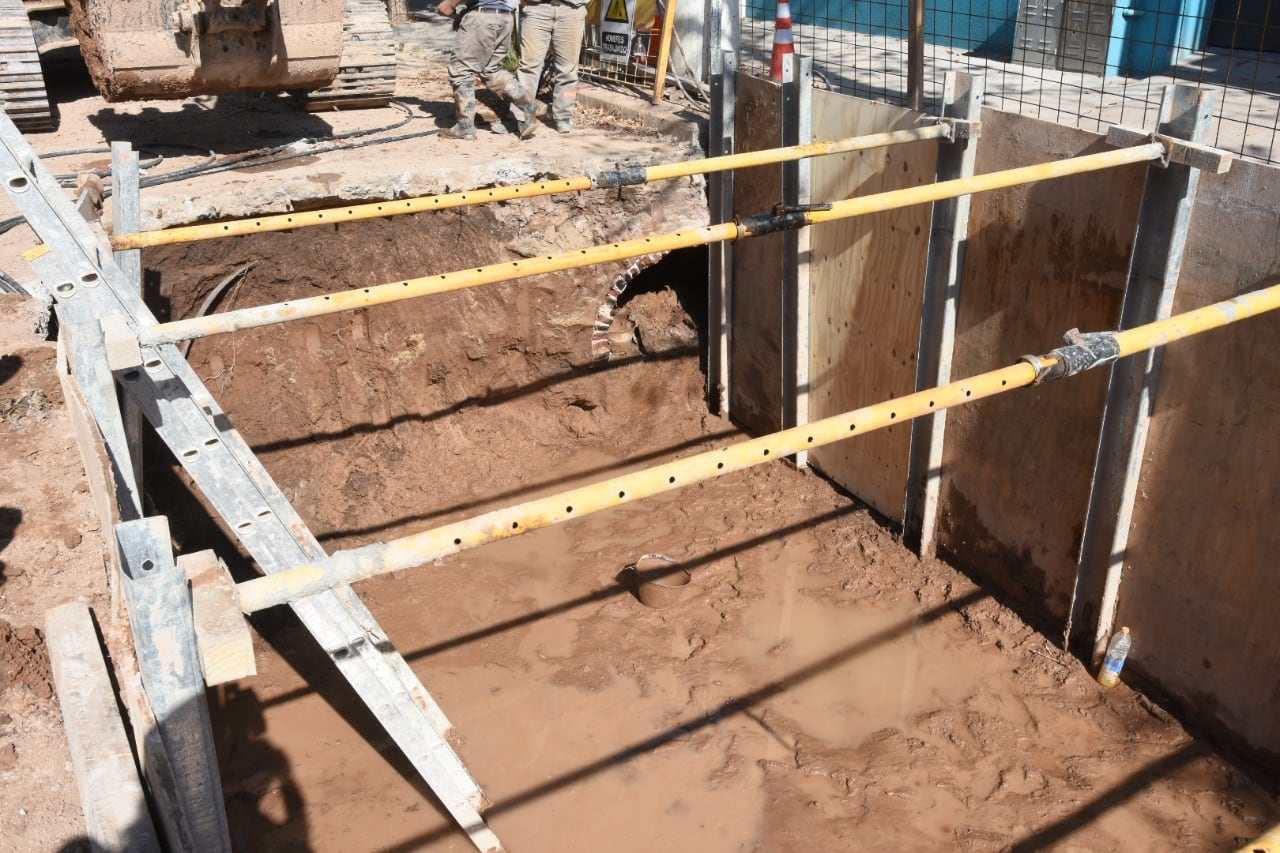 Así queda el desagüe de calle Tucumán