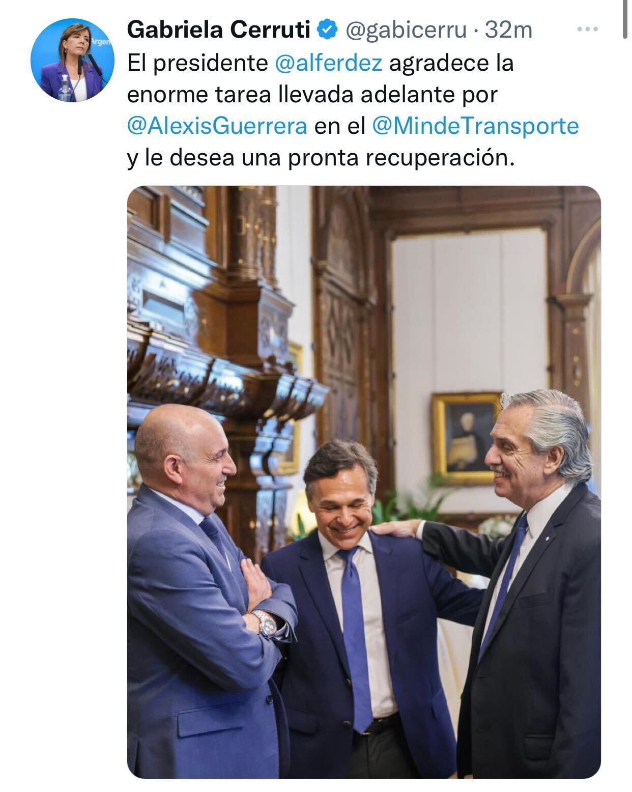 Alexis Guerrera renunció como ministro de Transporte de la nación y será Diego Giuliano quien ocupará el cargo.