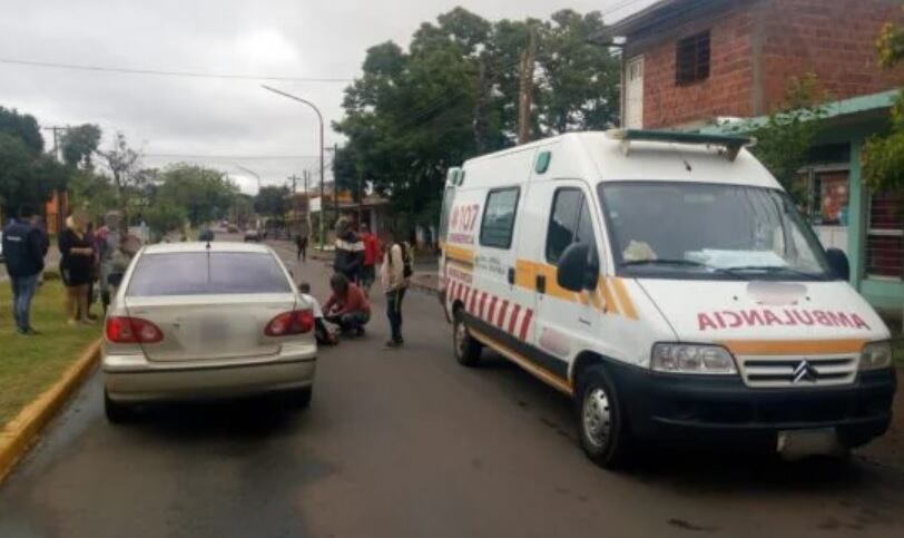 Accidente en Posadas dejó a un menor herido.