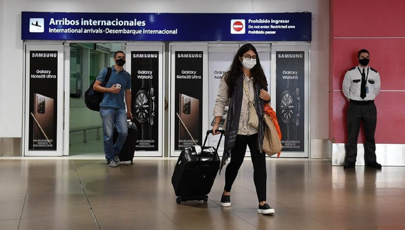 Pasajeros que llegaron a Ezeiza 