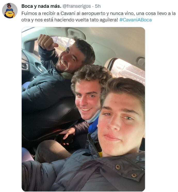 Dos hinchas de Boca volvieron de Aeroparque con "Tato" Aguilera