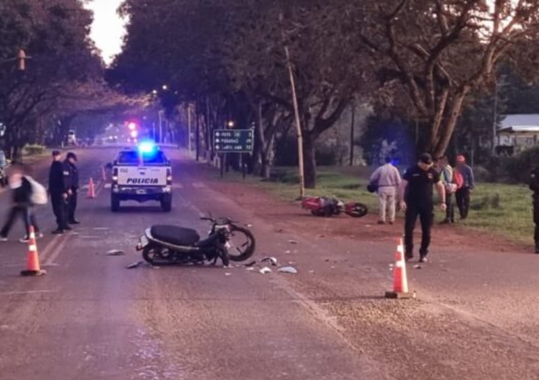 Aparatoso accidente de motos dejó un saldo de tres heridos en San José.