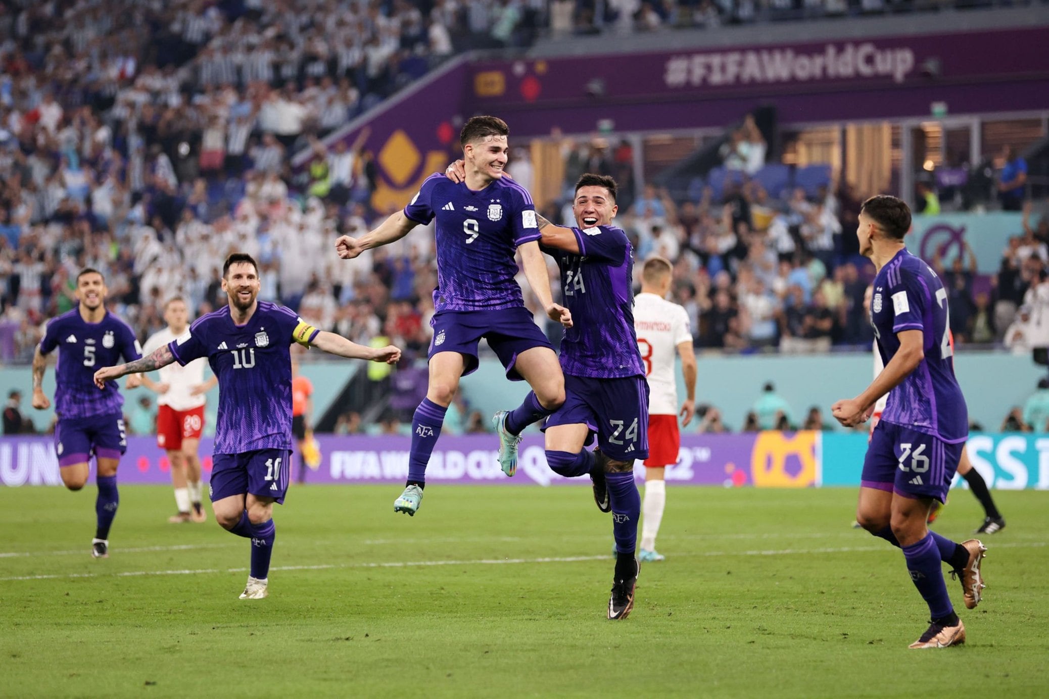 Julián Álvarez marcó el segundo tanto de la Selección Argentina ante Polonia en el Mundial de Qatar.