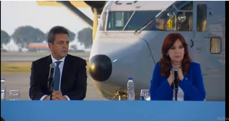 Sergio Massa y Cristina Kirchner, en la ex ESMA.