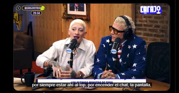 Furia y Alex Caniggia se despidieron de su programa de streaming