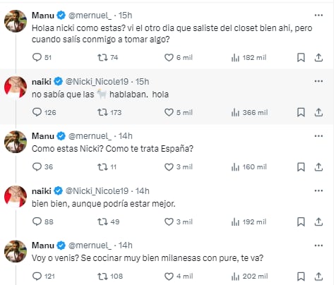 El ida y vuelta de Nicki Nicole y el streamer Mernuel