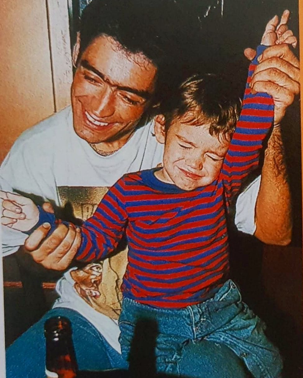 El Potro y su hijo Ramiro.