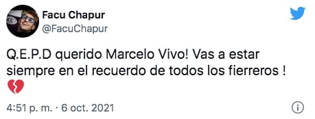 Los mensajes de despedida de los pilotos hacia Marcelo Vivo.