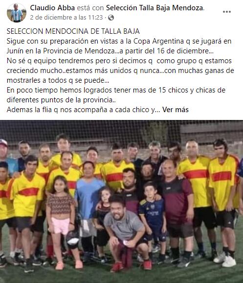 Mendoza Talla Baja de Fútbol ya está lista para jugar la Copa Argentina que se disputará en Junín.