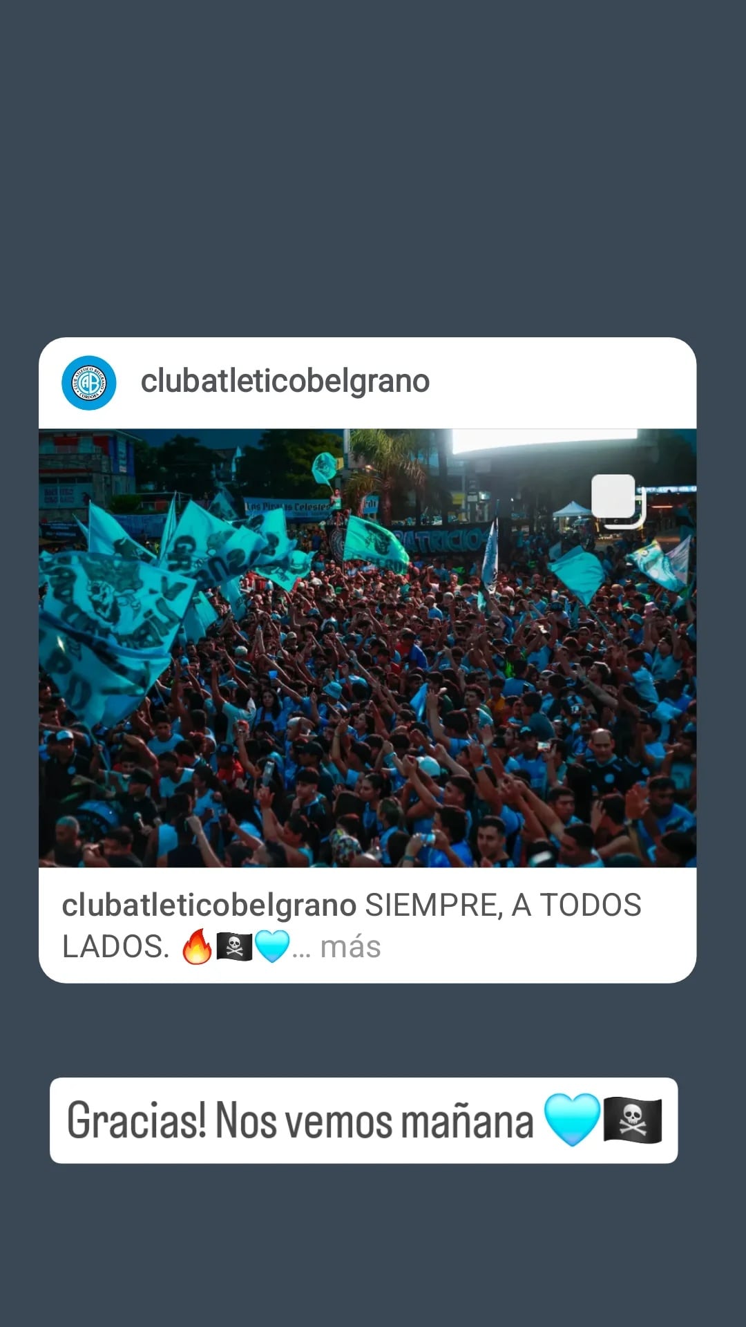 El mensaje del Chino Zelarayán para la hinchada de Belgrano.