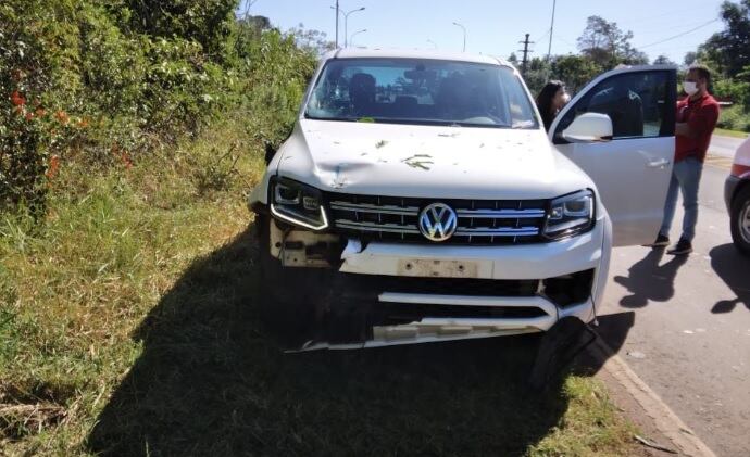 Motociclista herido tras accidente en Puerto Iguazú.