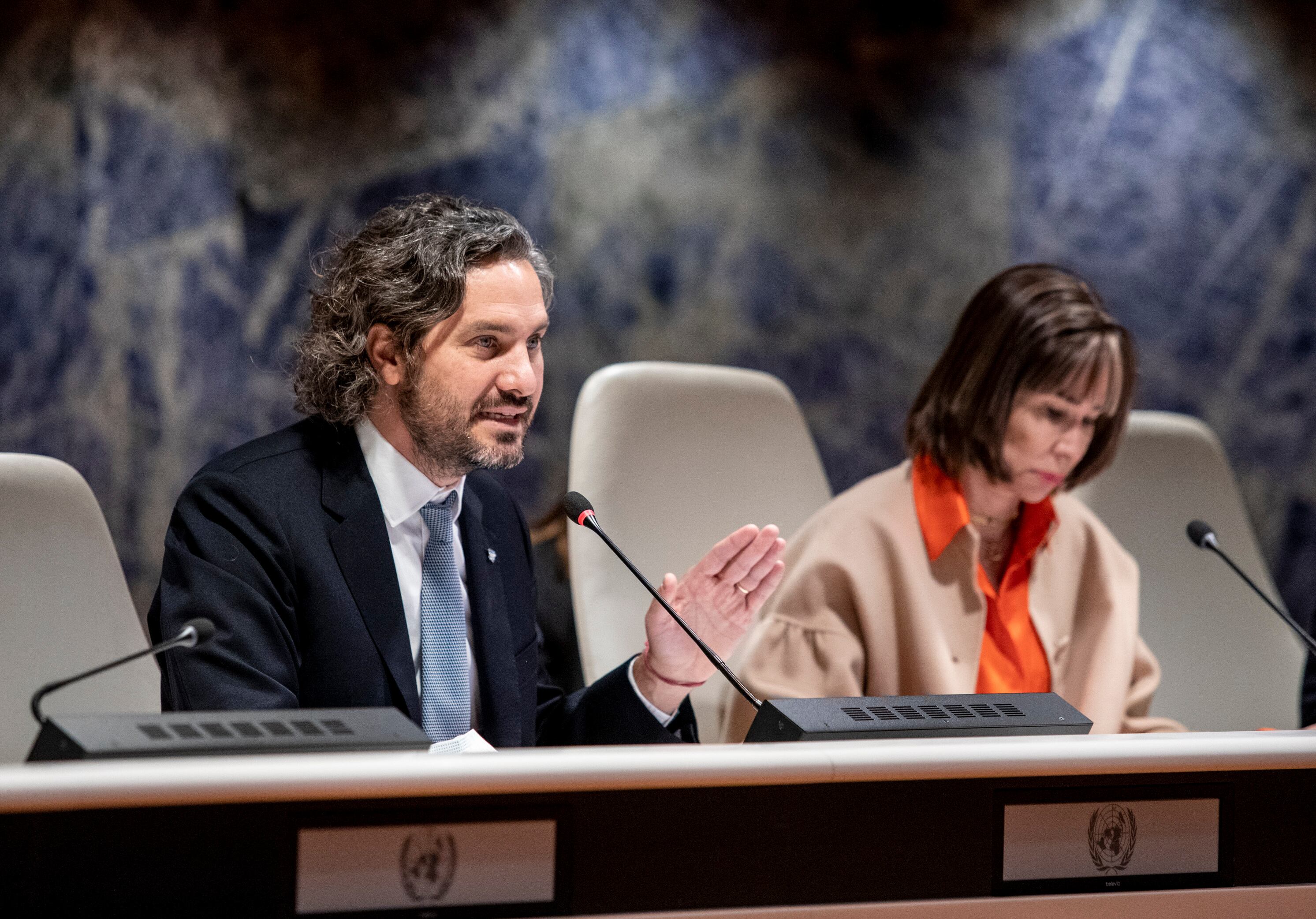 El canciller Santiago Cafiero participó de la Conferencia de Desarme en la sede de la Organización de las Naciones Unidas en Ginebra, Suiza.