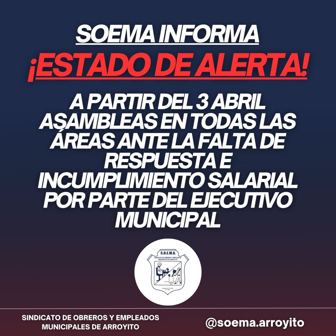 SOEMA Arroyito asambleas municipales