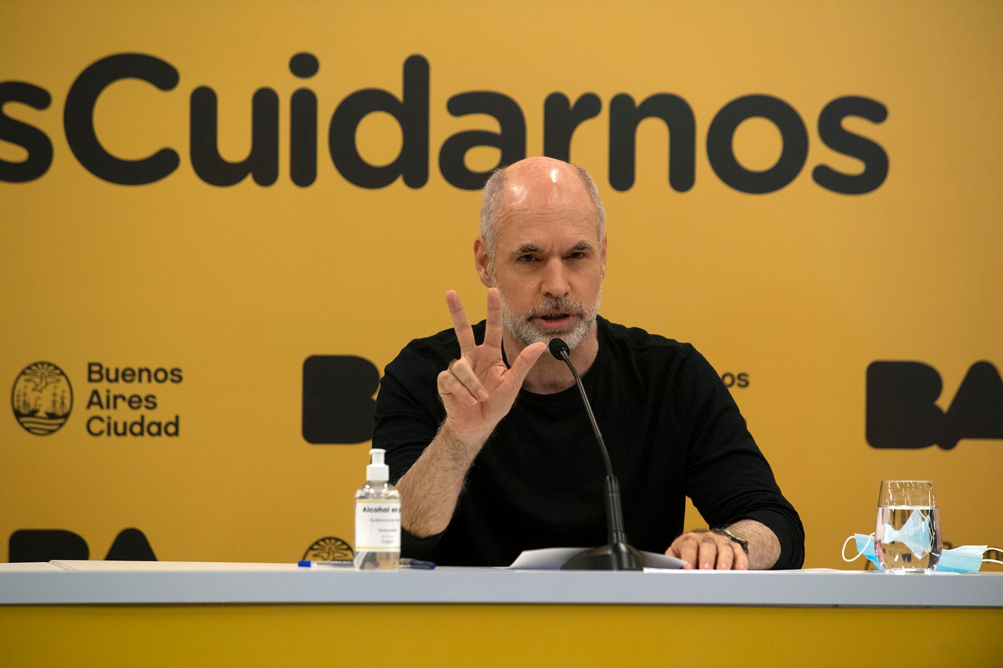 Horacio Rodríguez Larreta en la sede central del Gobierno de la Ciudad.
(Foto: Clarín)