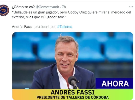 Andrés Fassi dio varios indicios sobre dónde apunta en el mercado de pases para Talleres.