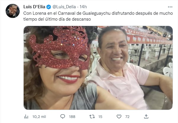 Luis D´Elia en el carnaval de Gualeguaychú.