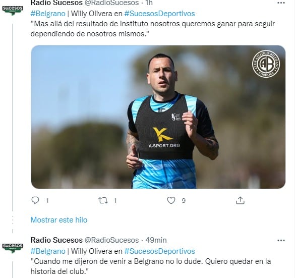 Wilfredo Olivera, con otro posible ascenso a la vista. Ahora en Belgrano.