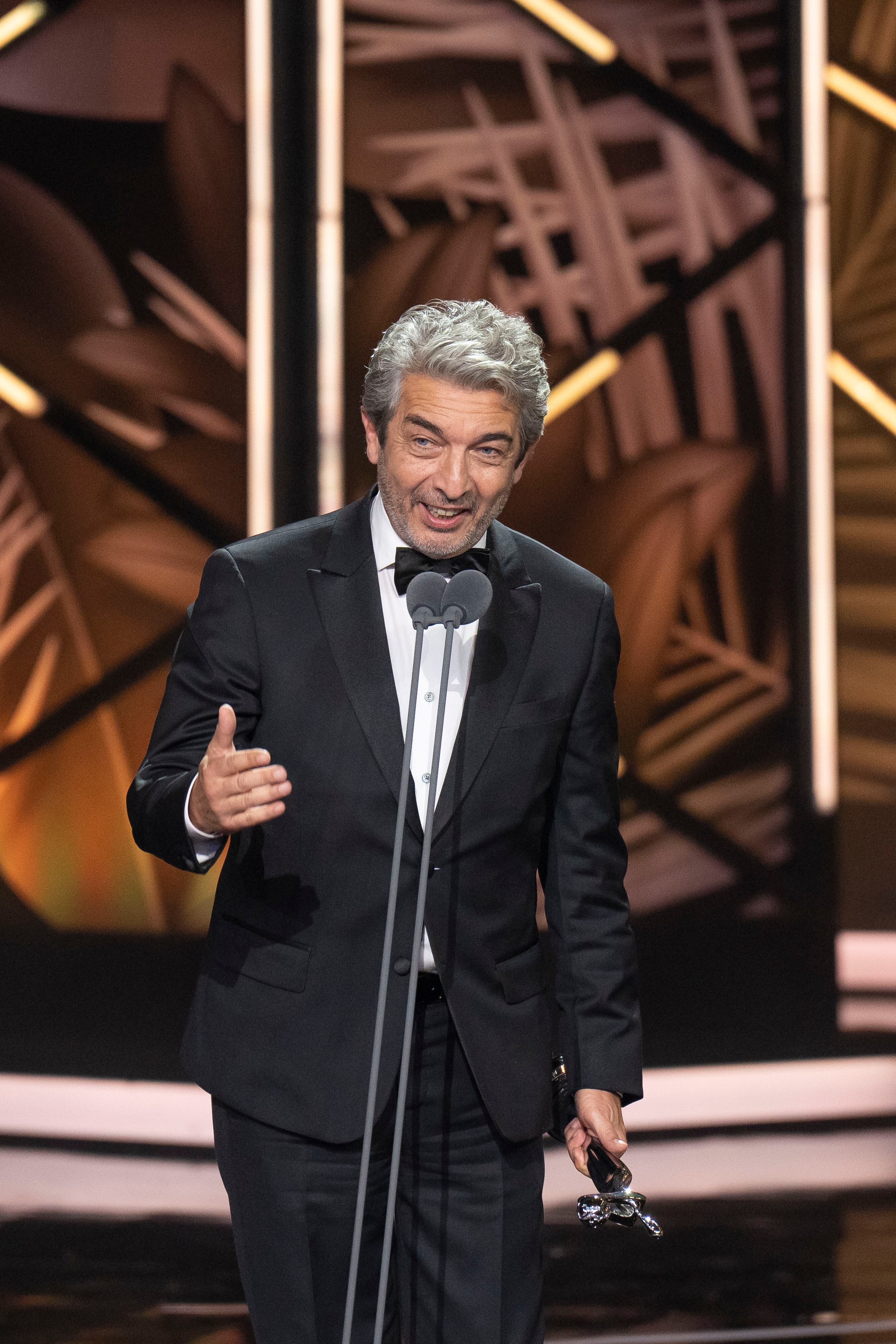 Ricardo Darín tras ganar el Premio Platino a la Mejor Interpretación Masculina.