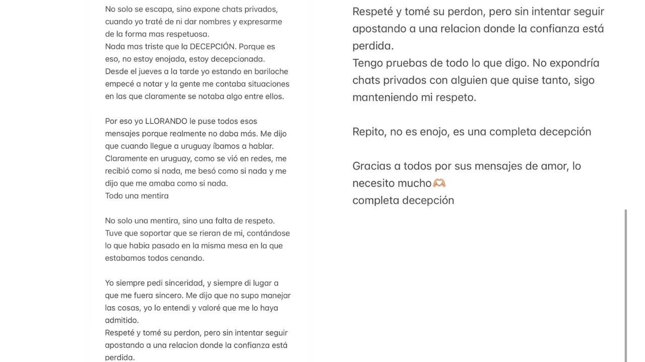 La respuesta de Flor Regidor a los dichos de Nicolás.