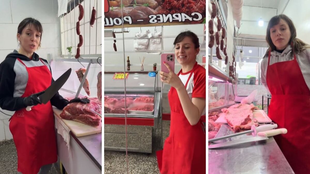 Tiene 22 años, perdió a su papá hace unos meses y es dueña de dos carnicerías
