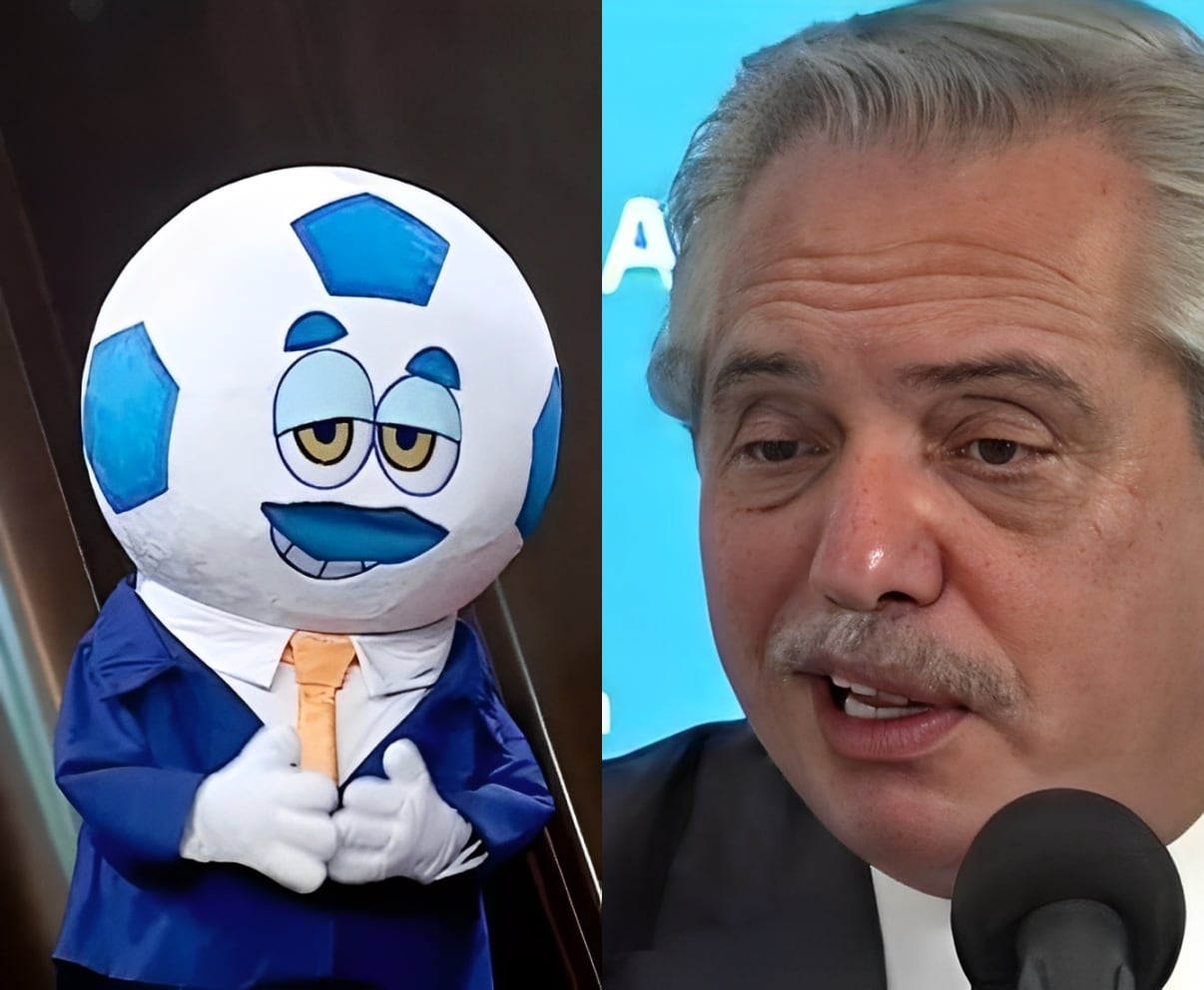 Parecido de Alberto con la mascota de la conmebol