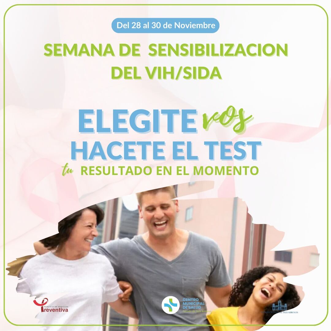 Campaña de testeos rápidos de VIH Sida en Tres Arroyos