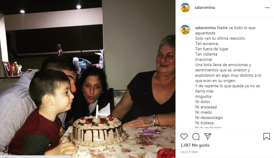 Romina Sala y un posteo que llamó la atención