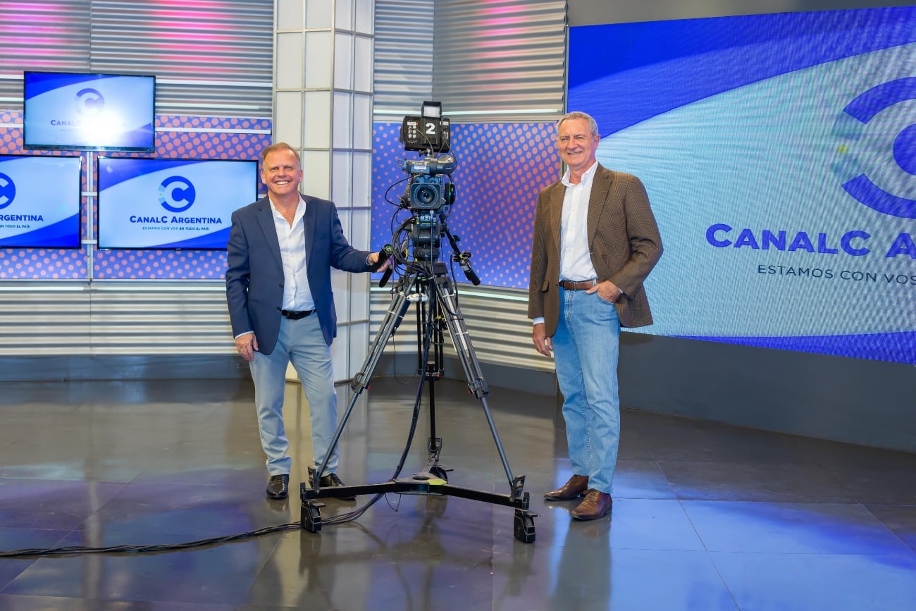 Luis Schenone y José Aiassa, autoridades de Canal C Argentina(Foto Canal C Argentina-1.4 Productora)