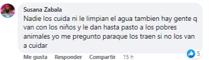 Comentario en la publicación.