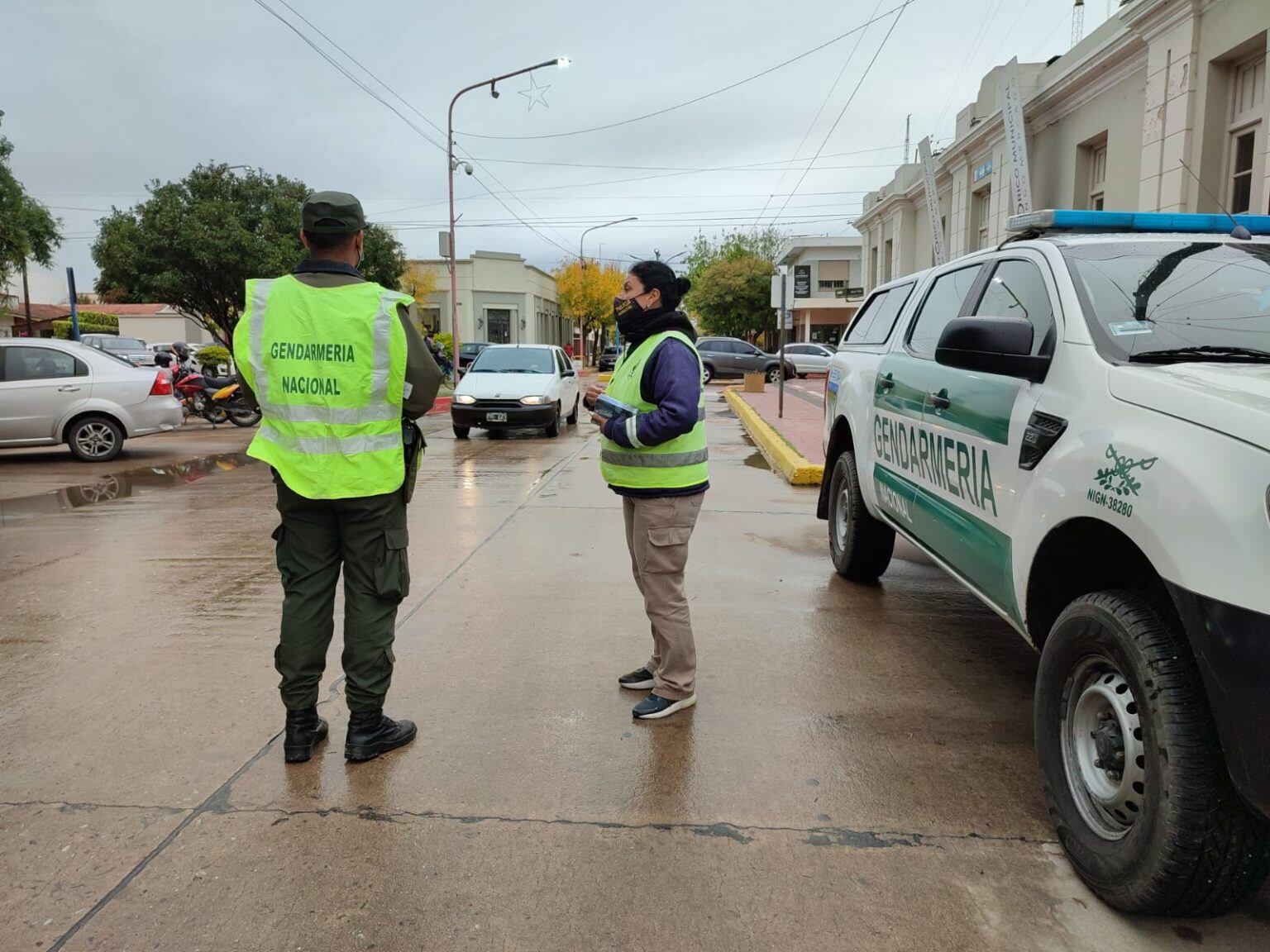 Controles en Arroyito por Gendarmeria Nacional