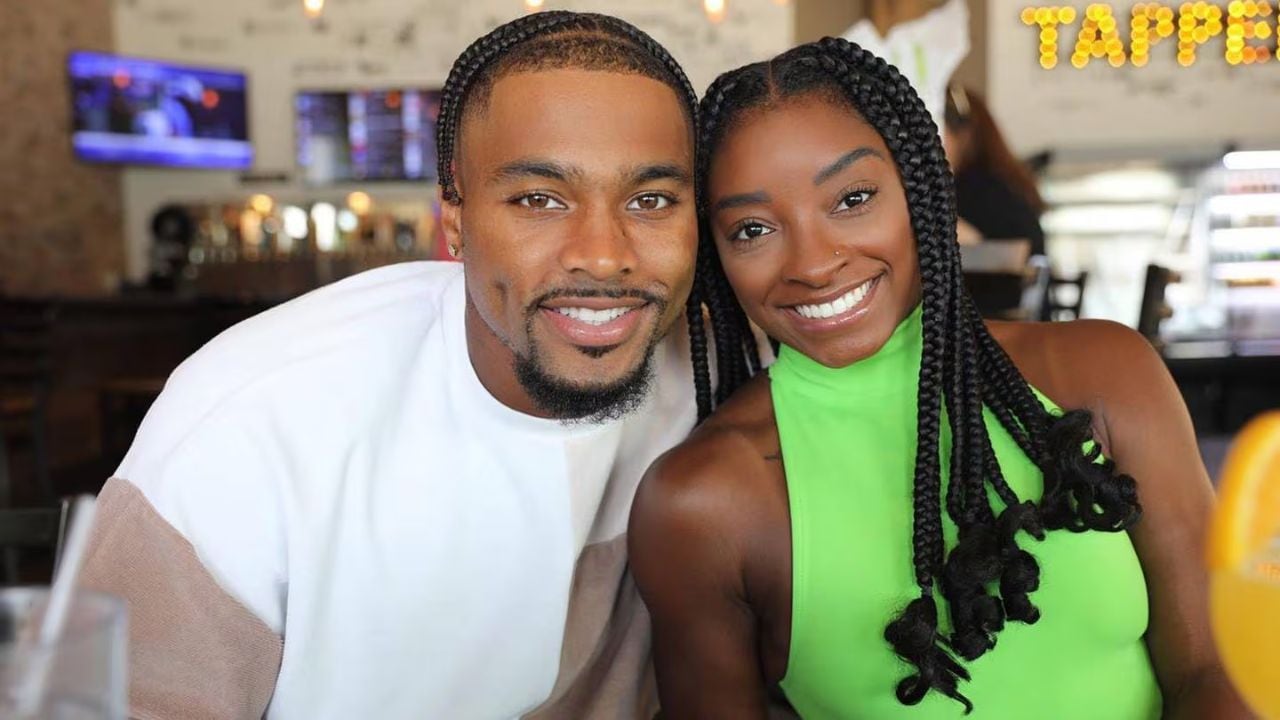 Simone Biles conoció a su esposo en una app de citas días antes de la pandemia.